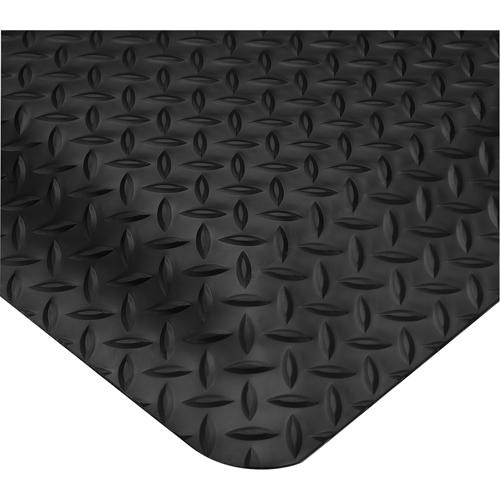 Tapis Smart No 497, Losange, 2' x 3' x 5/8", Noir, PVC OSI Industrial Sales
