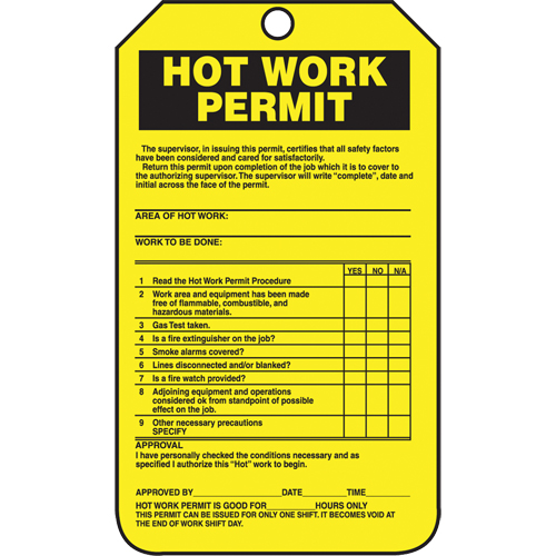&eacute;tiquettes de s&eacute;curit&eacute; d'inspection et de contr&ocirc;le de l'&eacute;tat de l'&eacute;quipement, Papier cartonn&eacute;, 3-1/8" la x 5-7/8" h, Anglais OSI Industrial Sales