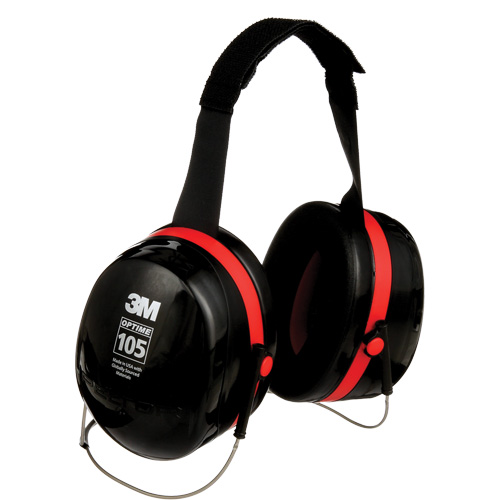 Serres-t&ecirc;tes de s&eacute;rie Peltor Optime 105, Cordon cervical, 29 NRR dB OSI Industrial Sales