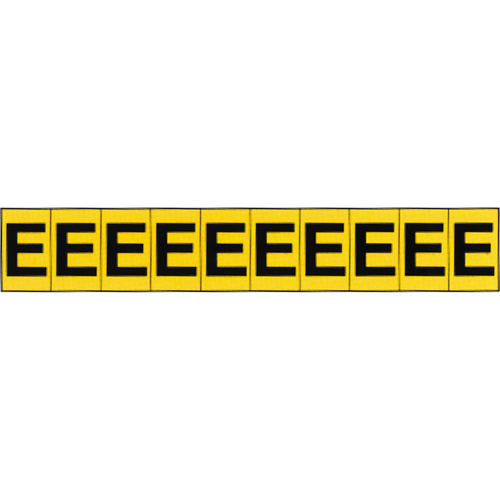 Individual Adhesive Letter Markers, E, 1" H, Black on Yellow OSI Industrial Sales