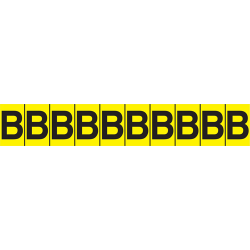 Individual Adhesive Letter Markers, E, 1" H, Black on Yellow OSI Industrial Sales