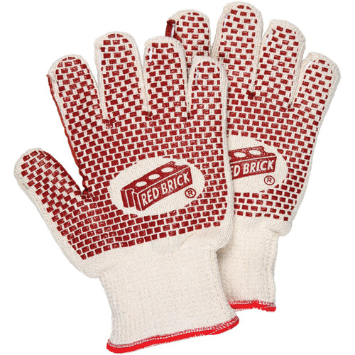 Gants r&eacute;versibles en tissu &eacute;ponge Red Brick, Coton, Deux c&ocirc;t&eacute;s, Calibre 10, Petit OSI Industrial Sales