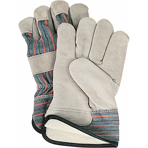 Winter-Lined Fitters Gloves, Large, Split Cowhide Palm, Cotton Fleece Inner Lining OSI Industrial Sales