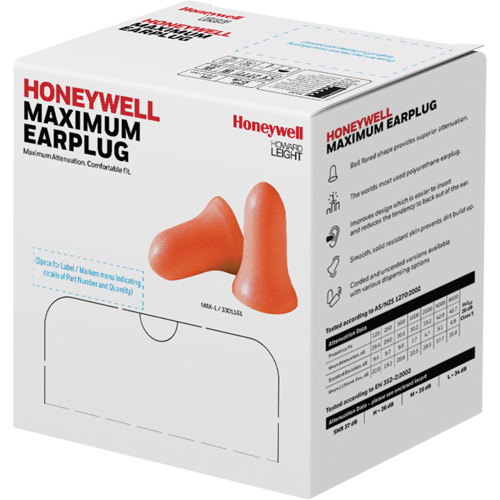 Bouchons d'oreilles en mousse Maximum de Howard Leight, Vrac - Sac en poly OSI Industrial Sales