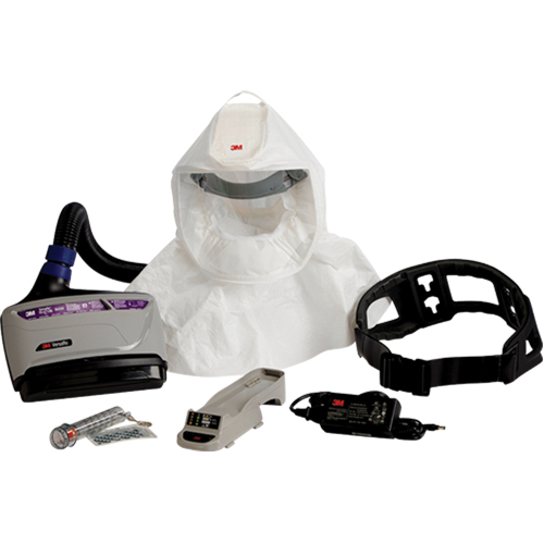 Versaflo Powered Air Purifying Respirator TR-600 Easy-Clean Kit, Hard Hat & Faceshield, Lithium-Ion Battery OSI Industrial Sales