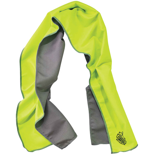 Chill-Its&reg; 6602MF Microfiber Cooling Towel, Hi-Vis Lime OSI Industrial Sales
