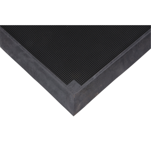 Foot Sanitizing Matting, Rubber, 2-2/3' W x 3-1/4' L x 2-1/2" Thick, Black OSI Industrial Sales