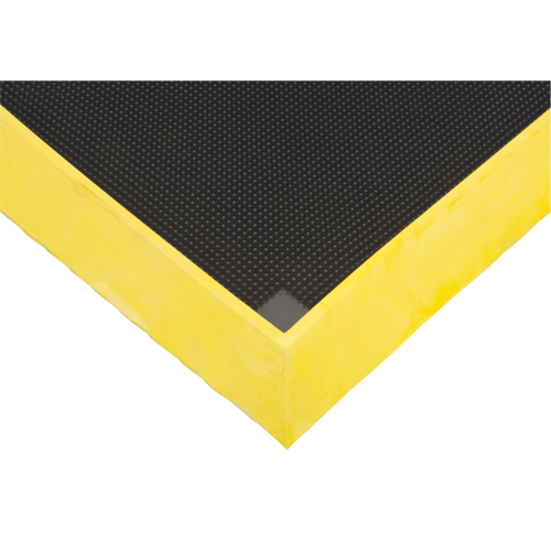 Foot Sanitizing Matting, Rubber, 2-2/3' W x 3-1/4' L x 2-1/2" Thick, Yellow OSI Industrial Sales