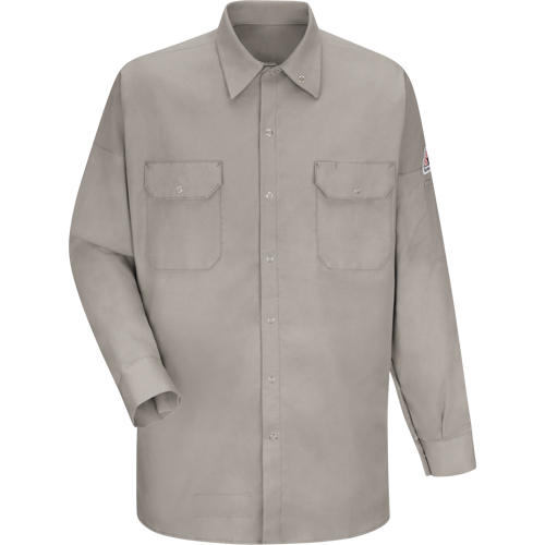 Flame Resistant Welding Shirt, Medium, Grey OSI Industrial Sales