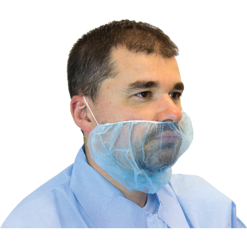Disposable Beard Covers, Polypropylene, Blue OSI Industrial Sales