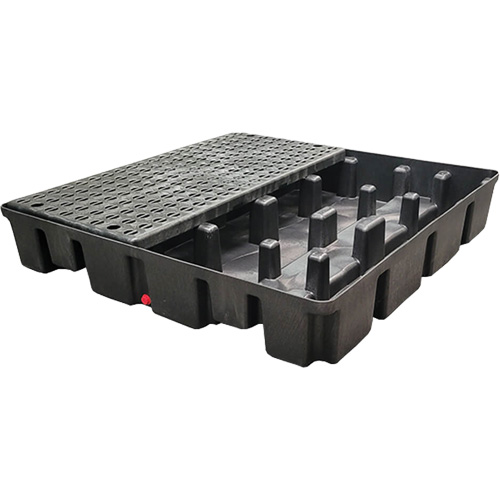 Nestable Spill Pallet Without Drain, 66 US gal. Spill Capacity, 49" x 49" x 10.5" OSI Industrial Sales