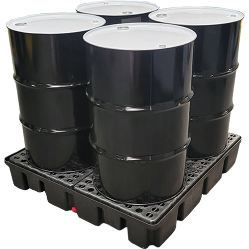 Nestable Spill Pallet Without Drain, 66 US gal. Spill Capacity, 49" x 49" x 10.5" OSI Industrial Sales