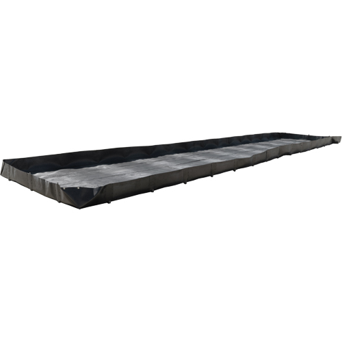 Frac Tank Berm, 3740 US gal. Capacity, 50' W x 10' L x 12" H, L-Bracket OSI Industrial Sales