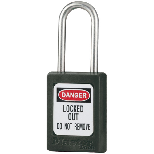 Cadenas de s&eacute;curit&eacute; S31 Zenex, Noir, Cl&eacute;s identiques, Thermoplastique, Largeur de 1-3/8" OSI Industrial Sales