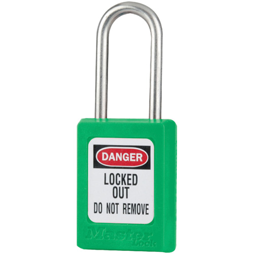 Cadenas de s&eacute;curit&eacute; S31 Zenex, Vert, Cl&eacute;s identiques, Thermoplastique, Largeur de 1-3/8" OSI Industrial Sales