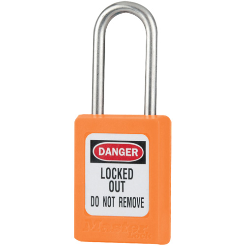 Cadenas de s&eacute;curit&eacute; S31 Zenex, Orange, Cl&eacute;s identiques, Thermoplastique, Largeur de 1-3/8" OSI Industrial Sales