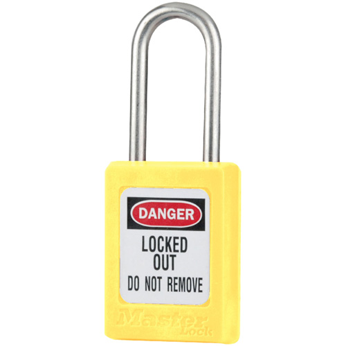 Cadenas de s&eacute;curit&eacute; S31 Zenex, Jaune, Cl&eacute;s identiques, Thermoplastique, Largeur de 1-3/8" OSI Industrial Sales
