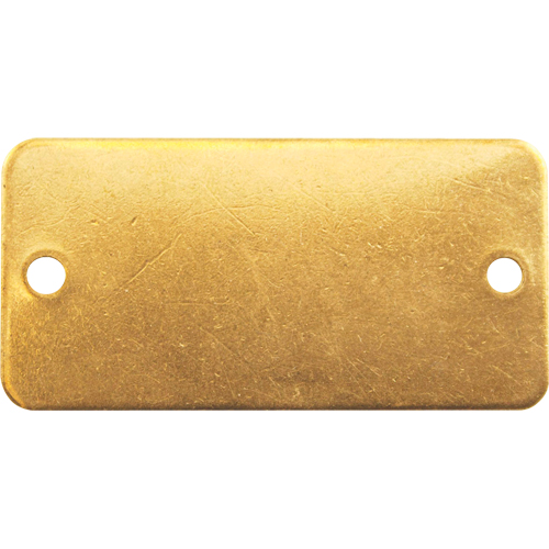 &eacute;tiquettes vierges, Laiton, 3" la x 1" h OSI Industrial Sales