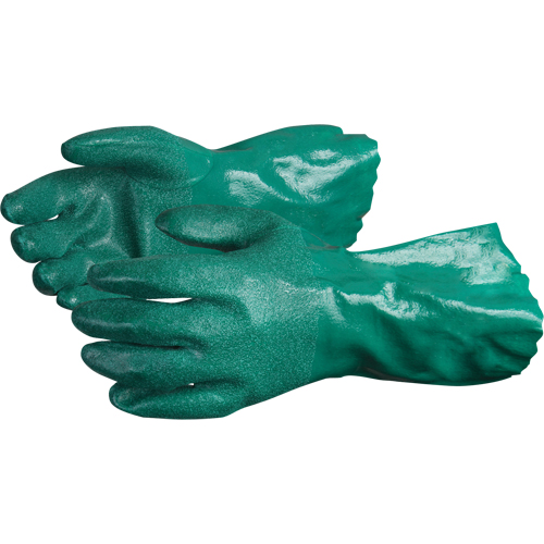 Chemstop Gloves with Crushed Ceramic-Powder Grip Finish, Size Medium/8, 12" L, Nitrile, Cotton Jersey Inner Lining, 40-mil OSI Industrial Sales