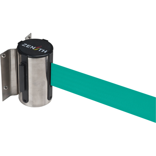 Wall Mount Barrier, Steel, Screw Mount, 7', Green Tape OSI Industrial Sales