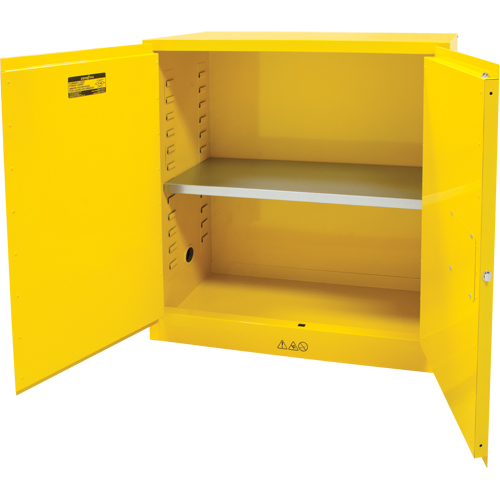Flammable Storage Cabinet, 30 gal., 2 Door, 43" W x 44" H x 18" D OSI Industrial Sales