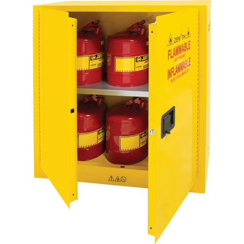 Flammable Storage Cabinet, 30 gal., 2 Door, 43" W x 44" H x 18" D OSI Industrial Sales