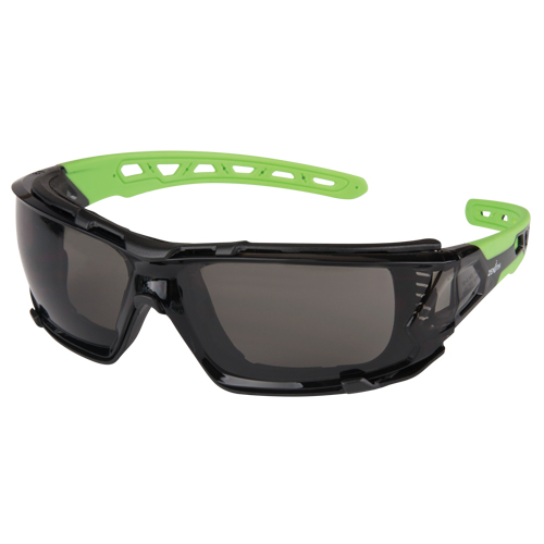 Z2500 Series Safety Glasses with Foam Gasket, Grey/Smoke Lens, Anti-Scratch, ANSI Z87+/Meets/Exceeds CSA Z94.3 OSI Industrial Sales