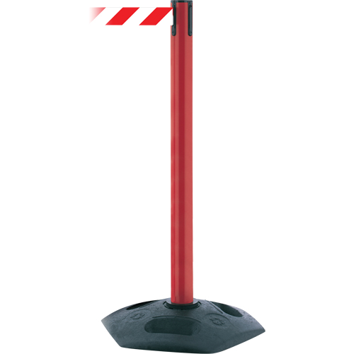 Single Line Heavy Duty Receiver Post, 38" High, Black OSI Industrial Sales