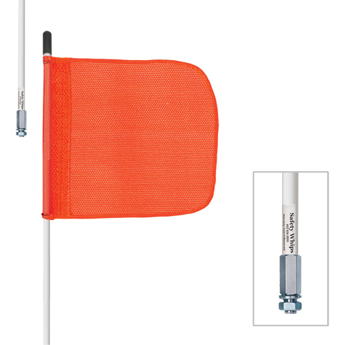 Safety Whip&reg; Heavy-Duty Whips, Threaded Mount, 5' High, Orange OSI Industrial Sales