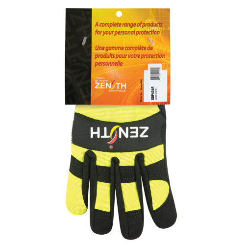 ZM500 High-Visibility Cut-Resistant Mechanic's Gloves, HPPE Palm, Size Large OSI Industrial Sales