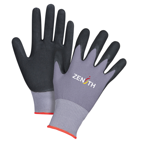 Gants ZX-1 de premi&egrave;re qualit&eacute; compatibles avec les &eacute;crans tactiles, 6/T-petit, R&ecirc;vetement Mousse de nitrile, Calibre 15, Enveloppe en Nylon OSI Industrial Sales