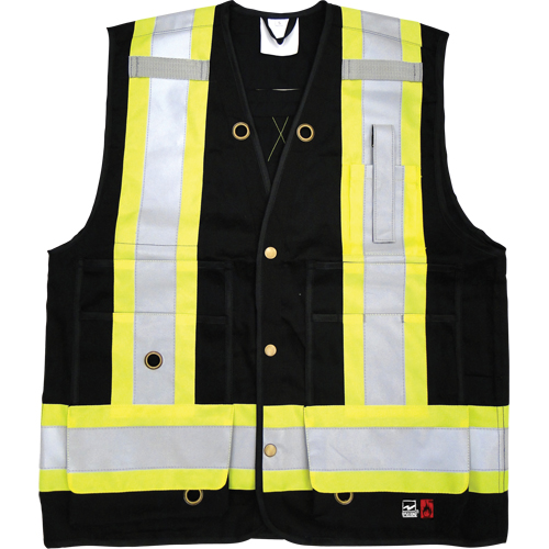 Veste de s&eacute;curit&eacute; ignifug&eacute;e pour arpenteur, Noir, Petit, Coton OSI Industrial Sales