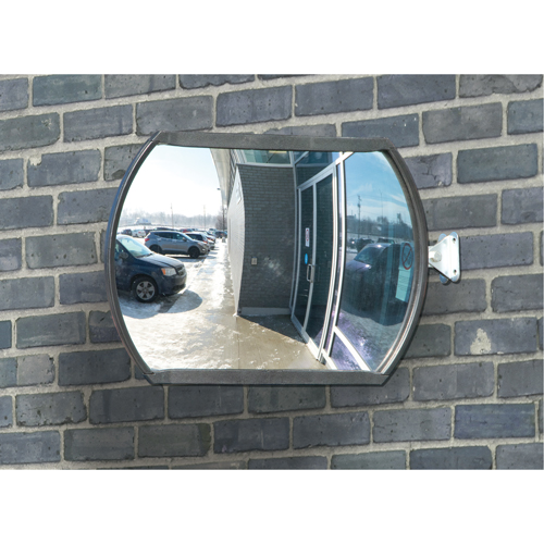 Roundtangular Convex Mirror with Telescopic Arm, 12" H x 18" W, Indoor/Outdoor OSI Industrial Sales