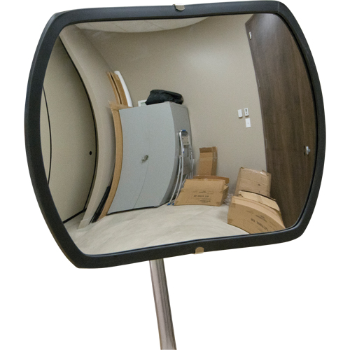 Roundtangular Convex Mirror with Telescopic Arm, 12" H x 18" W, Indoor/Outdoor OSI Industrial Sales