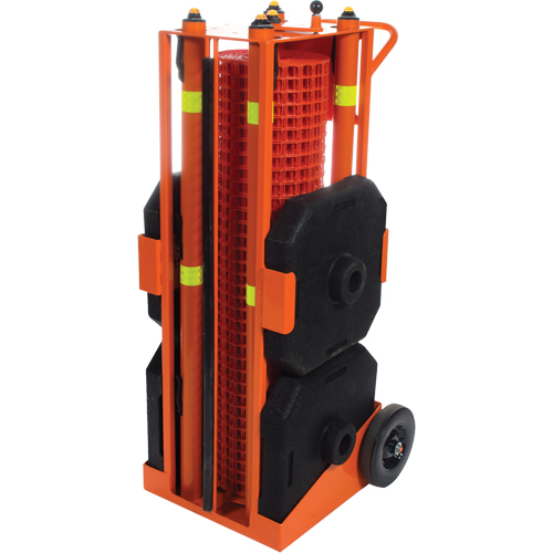 Portable Safety Zone, 100' L, Steel, Orange OSI Industrial Sales