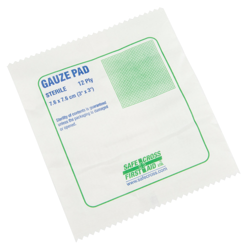 Gaze, Tampon, 3" lo x 3" la, St&eacute;rile, Dispositif m&eacute;dical Classe 1 OSI Industrial Sales