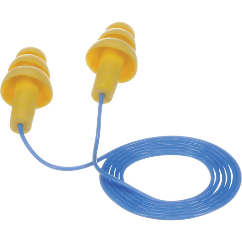 Bouchons d'oreilles pr&eacute;moul&eacute;s E-A-R Ultrafit, Avec cordon, Vrac - Sac en poly, 25 dB NRR, Taille unique OSI Industrial Sales