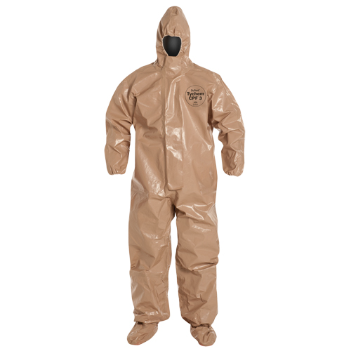 Tychem&reg; 5000 Protective Hooded Coveralls, Small, Brown OSI Industrial Sales