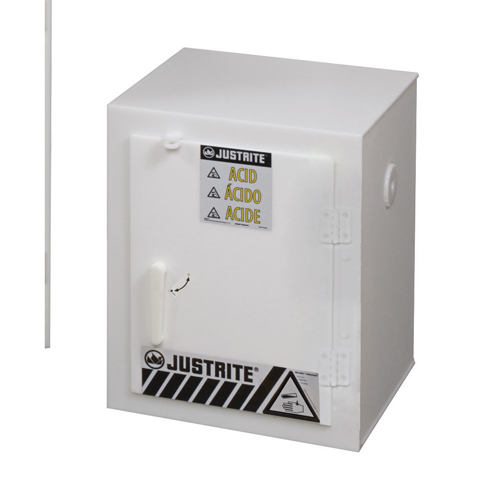 Solid Polyethylene Acid Cabinets, 6 x 0.66043 Gal., 17" x 22" x 17" OSI Industrial Sales