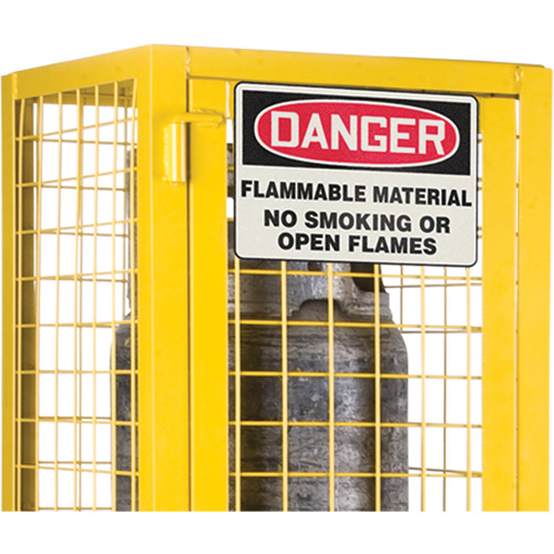 Armoire de s&eacute;curit&eacute; pour cylindres de gaz conforme aux normes de la CSA, nbre de bouteilles: 2, 17" , 17" , 69" , Jaune OSI Industrial Sales