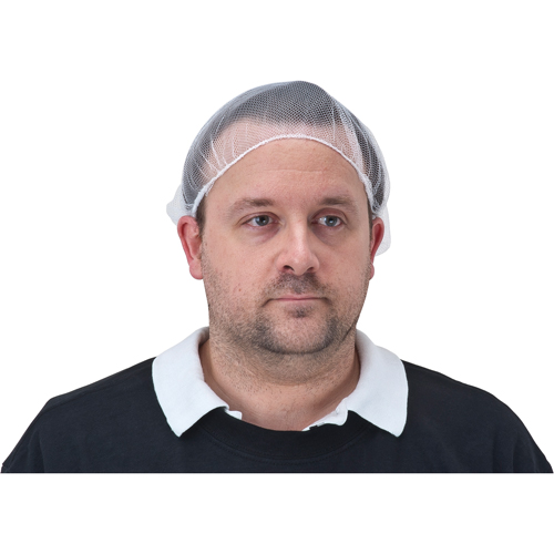 Hair Nets, Nylon, 18", White OSI Industrial Sales