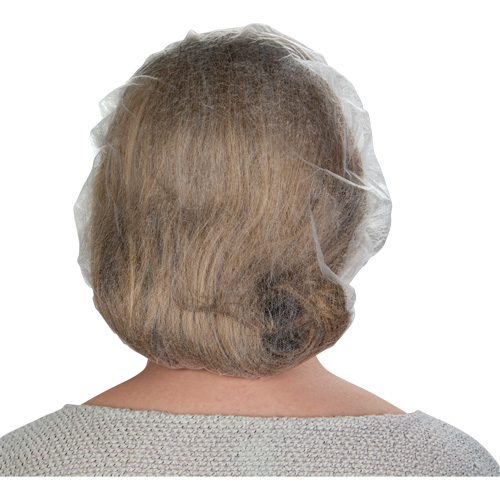 Bonnets bouffants non tiss&eacute;s, Polypropyl&egrave;ne, 21"/Grand, Blanc OSI Industrial Sales