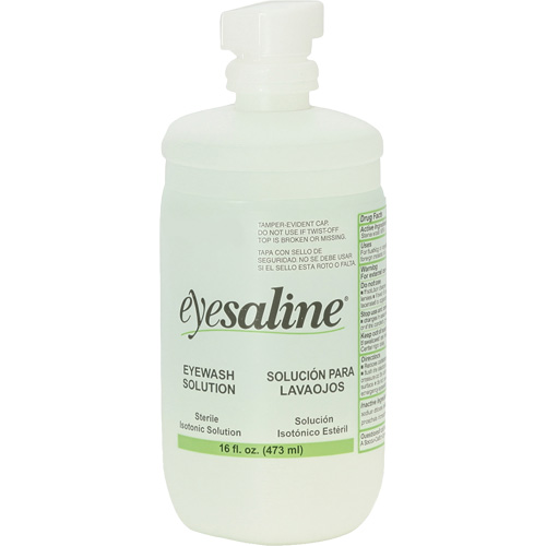 Saline Eyewash Bottles, Full Bottle, 16 oz. OSI Industrial Sales