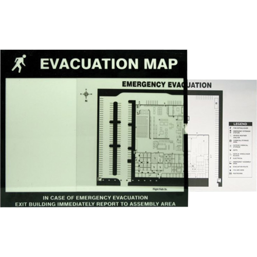 Evacuation Map Holder Clear Insert OSI Industrial Sales