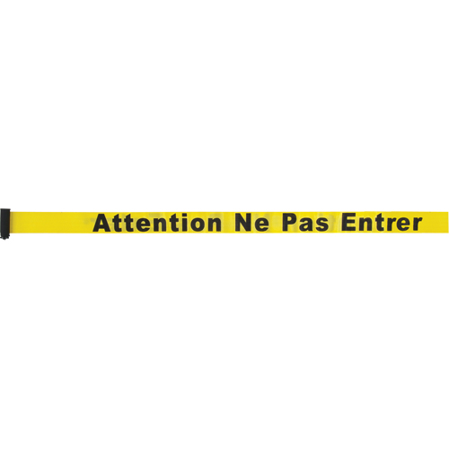 Cartouche de ruban pour assembler votre propre barri&egrave;re de contr&ocirc;le des foules, Attention ne pas entrer, 7', Ruban Jaune OSI Industrial Sales