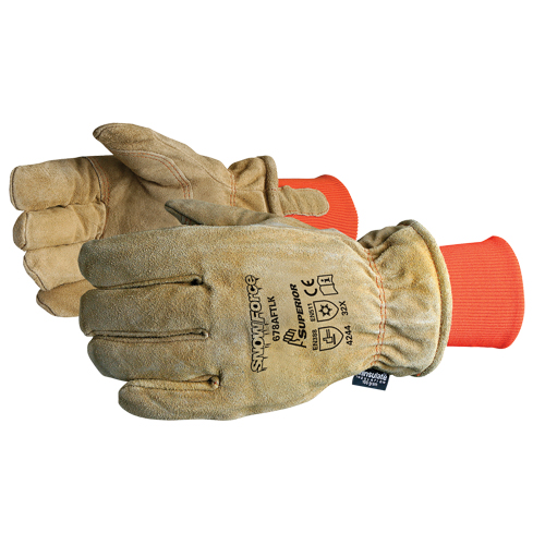 SnowForce Brown Freezer Glove, One Size, Grain Cowhide Palm, Thinsulate Inner Lining OSI Industrial Sales
