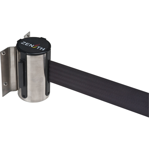 Wall Mount Barrier, Steel, Screw Mount, 12', Black Tape OSI Industrial Sales