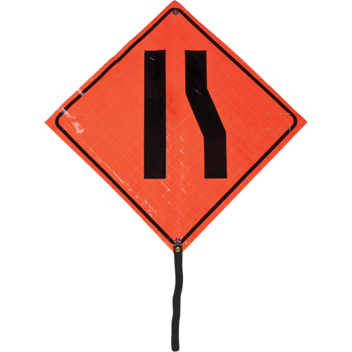 Enseigne enroulable chauss&eacute;e &eacute;troite, 24" x 24", Vinyle, Pictogramme OSI Industrial Sales