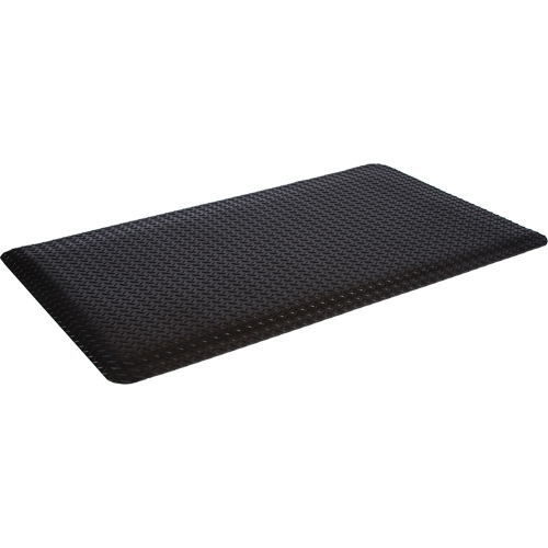 Tapis de style plateforme WD, Losange, 2' x 75' x 5/8", Noir, &eacute;ponge OSI Industrial Sales