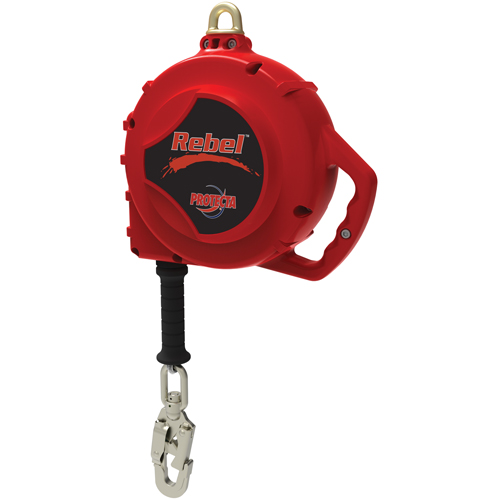 Cordage de s&eacute;curit&eacute; autor&eacute;tractable Rebel, 33', Acier galvanis&eacute;, Pivotant OSI Industrial Sales